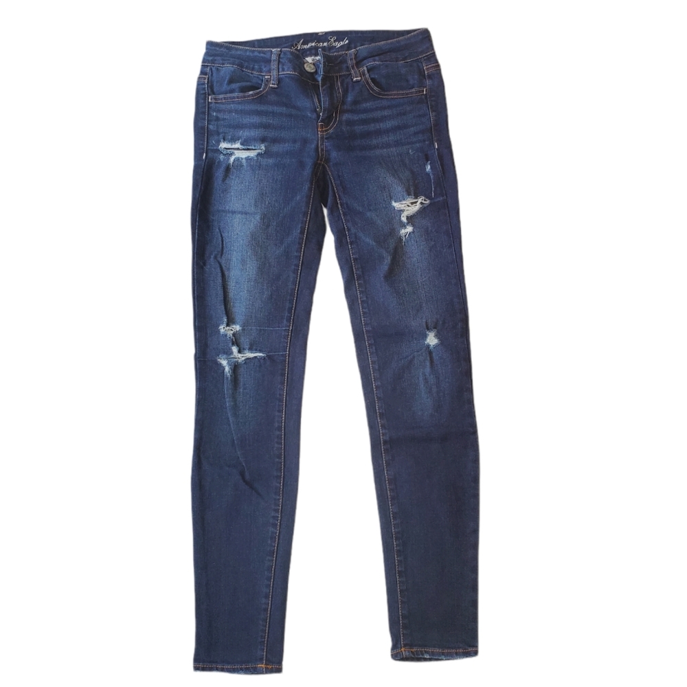 American Eagle distressed jeggings